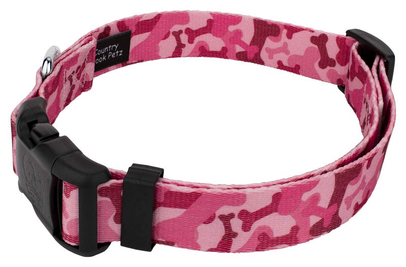 Country Brook Design Country Brook Petz - Pink Bone Camo Deluxe Dog Collar - Made in The U.S.A. - Camouflage Collection Featuring Rugged Designs (1 Inch, Medium) - Image 3